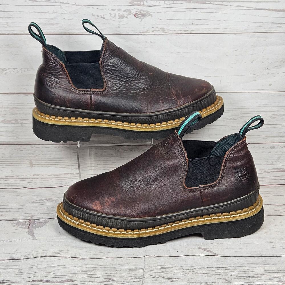Georgia Boot Romeo Slip-On Leather Work Boot Women's Brown US 7.5 M